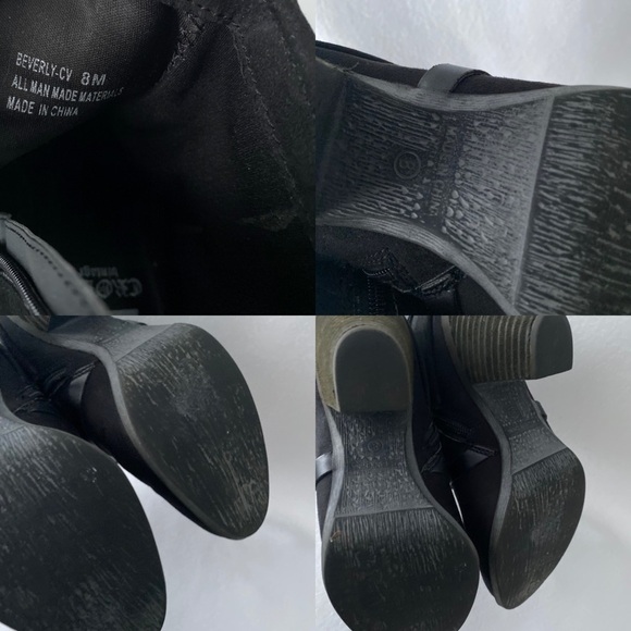 Crown Vintage Size 8M Black Block Heel Bootie. - Picture 8 of 8